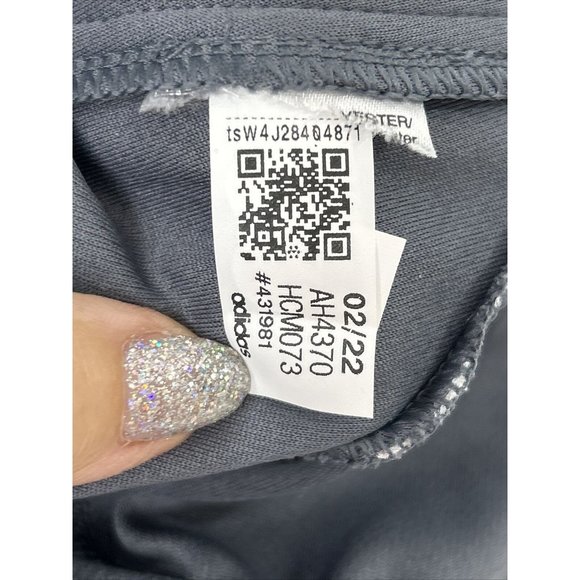 Adidas Stripe Grey Mesh Girls’ Shorts XL US 16 Regular  MulticolorTriple Stripe - Picture 9 of 10